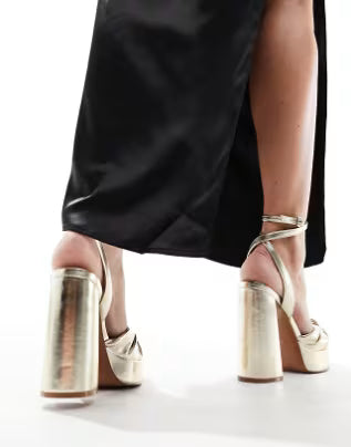 BUDDINGTON-heeled sandals in gold